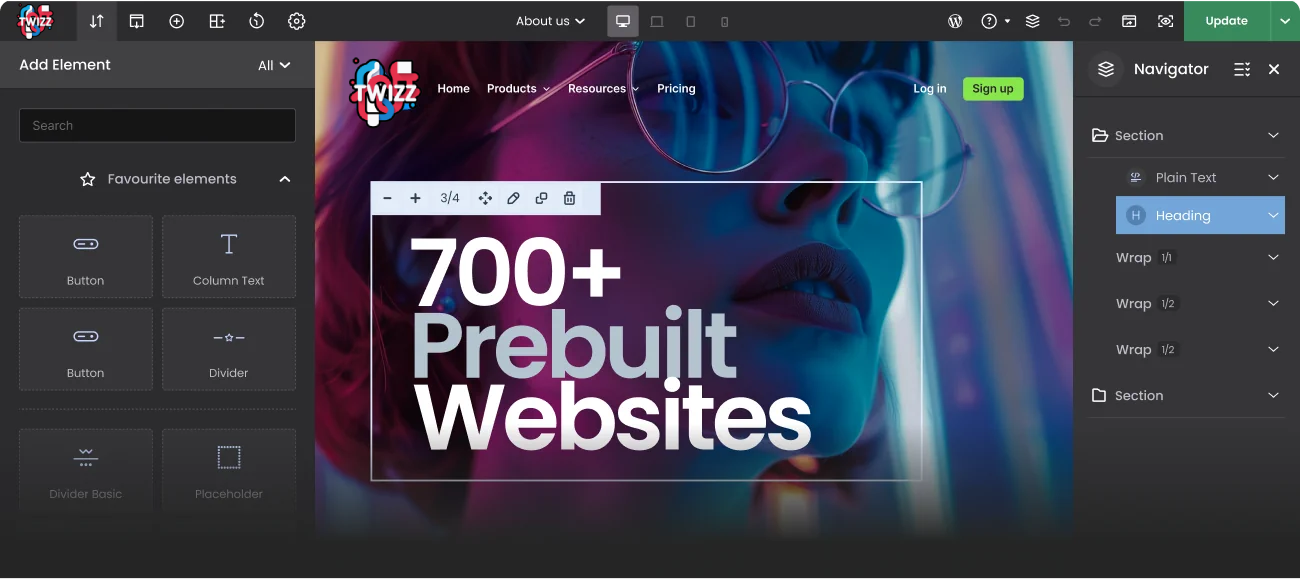 Prebuilt Website Keyvisual